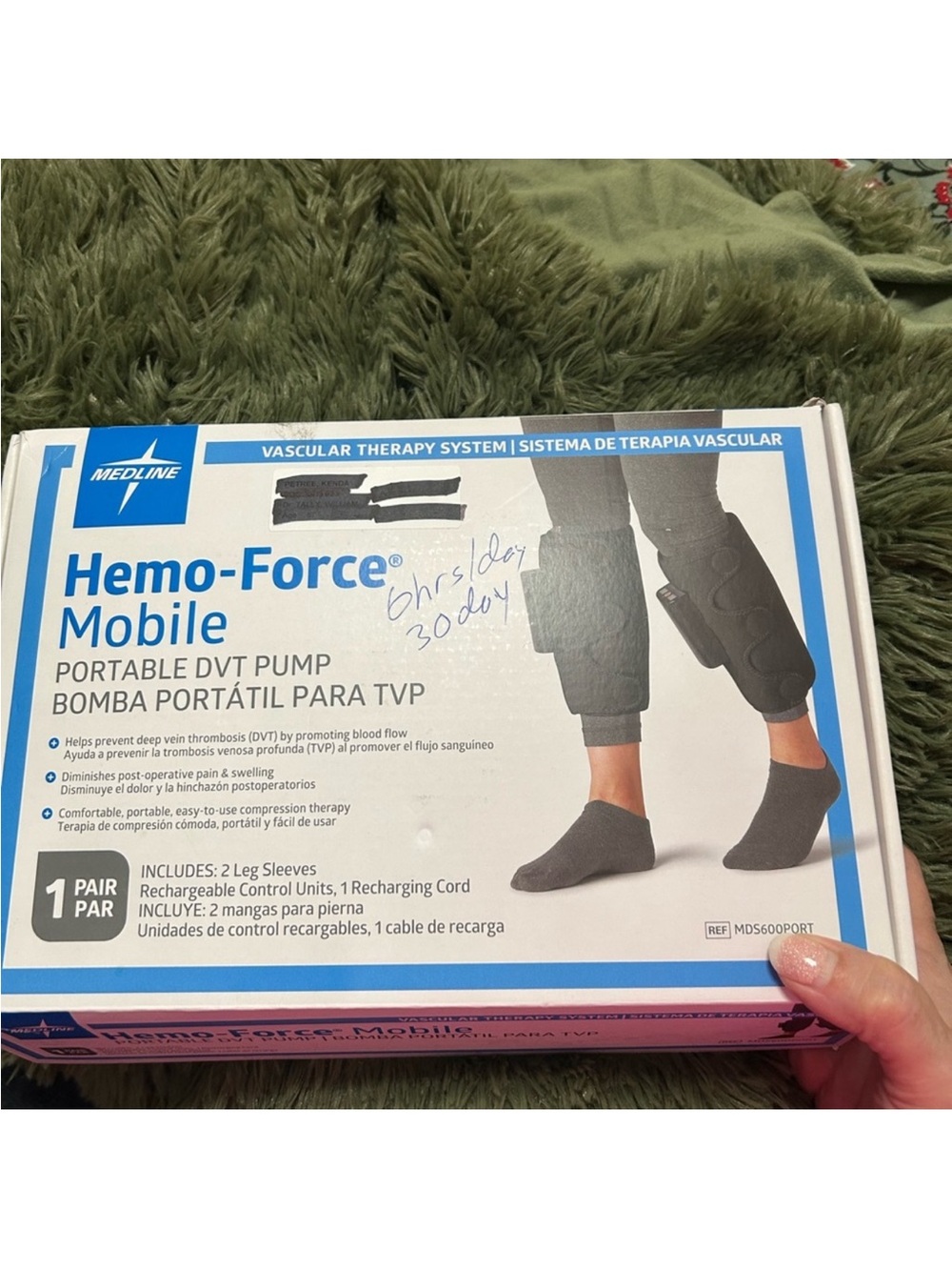 Medline Hemo-Force Mobile Portable DVT Pump - Black